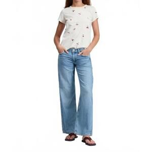 NEW RAG & BONE all over cherry tee in offwhite